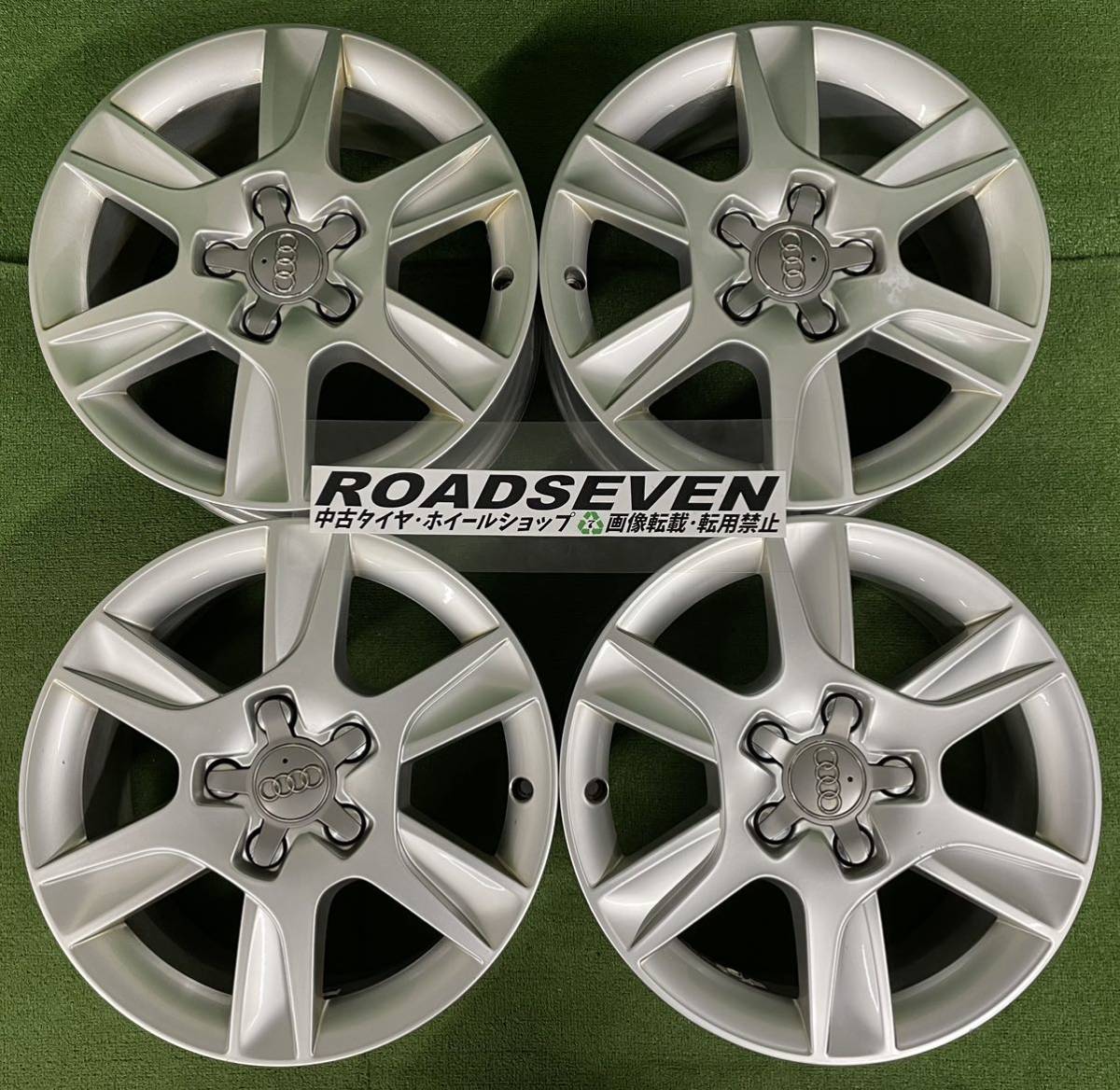 ★Audi アウディ 8P系 A3 純正 16インチ 112/5H ★16×6.5J +50 PCD112 5穴 ハブ径:約57.1mm 4本Set 中古 ★腐食などあり ★送料無料_画像1