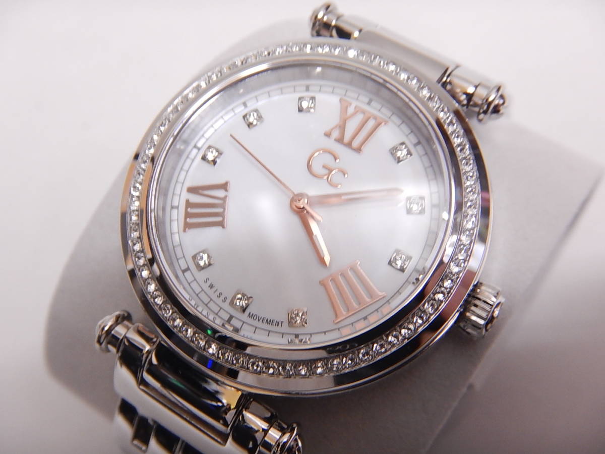 新品■GC ジーシーウォッチ Y46002L1MF 10ATM クォーツ レディース メンズ 腕時計 シルバー文字盤■