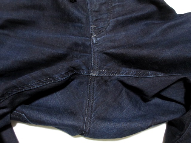 即決 濃紺の特別仕様 DIESEL KROOLEY-NE ディーゼル クルーリー W32実88 ジョグジーンズ ストレッチデニムジーンズ レザーポケット メンズ_画像7