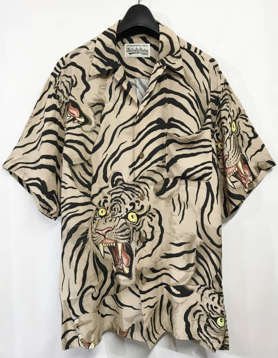 WACKO MARIA TIM LEHI S/S HAWAIIAN SHIRT ベージュ M ワコマリア