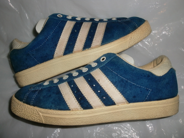 ★`70s仏製 adidas NEW JABBAR Lo アディダス ニュージャバー Lo オリジナル ブルー/ホワイト スウェード `70sフランス製ヴィンテージ_画像1