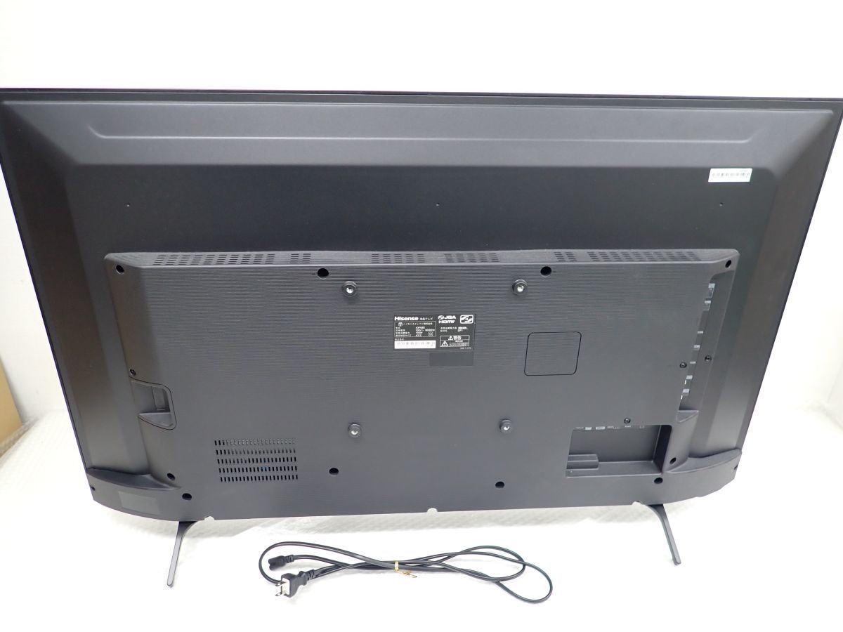 営KW055-200B 美品 2021年製 HiSenSe 43F68E 43型 4Kフルハイビジョン液晶テレビ 取扱説明書付き 中古稼働品