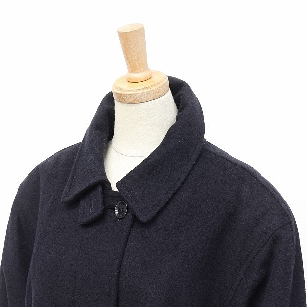  new goods *SCHNEIDERS salzburg/ Schneider cashmere . wool turn-down collar coat navy 42