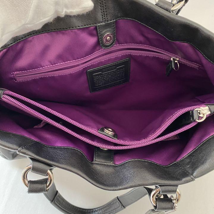 【美品】【COACH】キャリーオー コーチ 2way ショルダーバッグ 黒