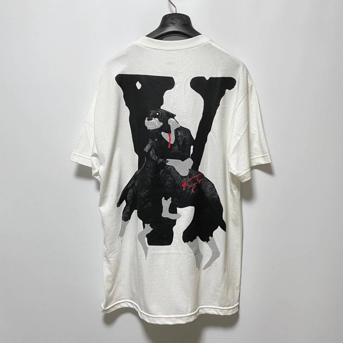 XL 新品 Vlone x City Morgue バックロゴTシャツ カットソー 送料210円〜 ヴィローン シティモルグ Dogs Tee 未使用保管品 メンズ ホワイト_画像3