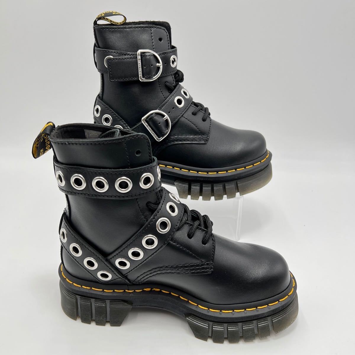 新品 Dr.Martens マーチン ハイカット ベルト 厚底 レザー ブーツ
