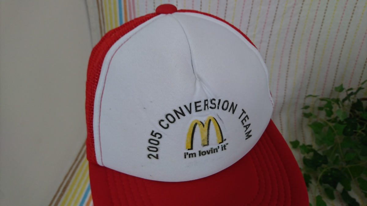 ☆マクドナルド☆メッシュキャップ☆2005CONVERSION TEAM☆赤×白☆I´m lovin´it☆_画像6