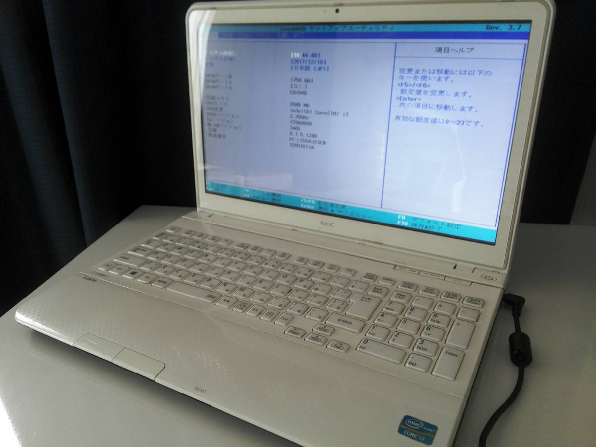 【最安値】【ジャンク】NEC LaVie LS550/J(PC-LS550J23EW) Core i7-3632QM BIOS起動可能
