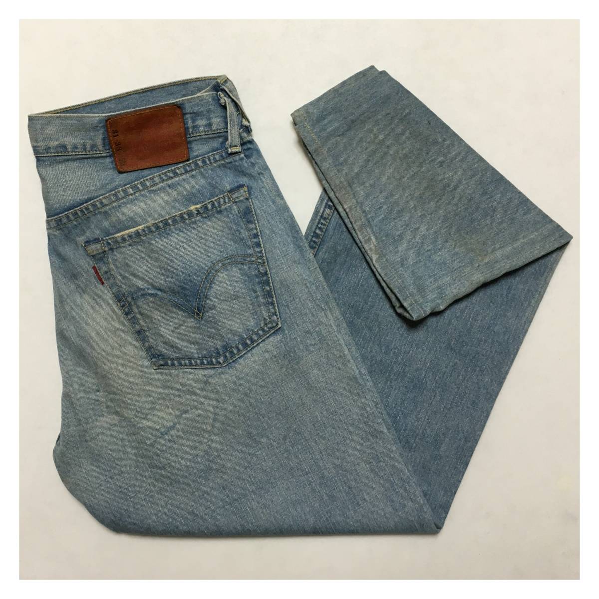 廃盤日本製 LEVIS リーバイス 503 USED加工 デニム ジーンズ w31 サックス 管理A910