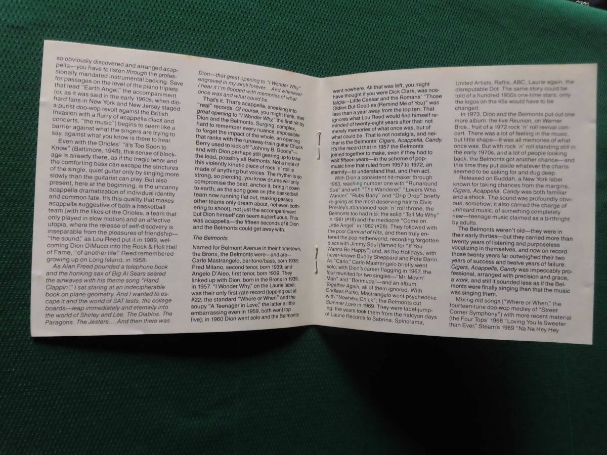 The Belmonts/Cigars,Acappella,Candy 　ディオンのバック・コーラス・グループ、ザ・ベルモンツのアカペラ・アメリカン・ポップスUSCD_画像4