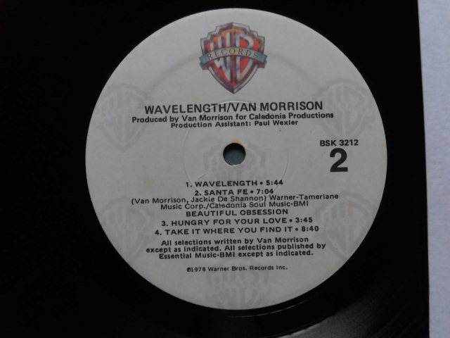 Van Morrison/Wavelength 　ベルファスト・カウボーイ、 ヴァン・モリソン　アイリッシュ・シンガー・ソングライター、希少US盤_画像4