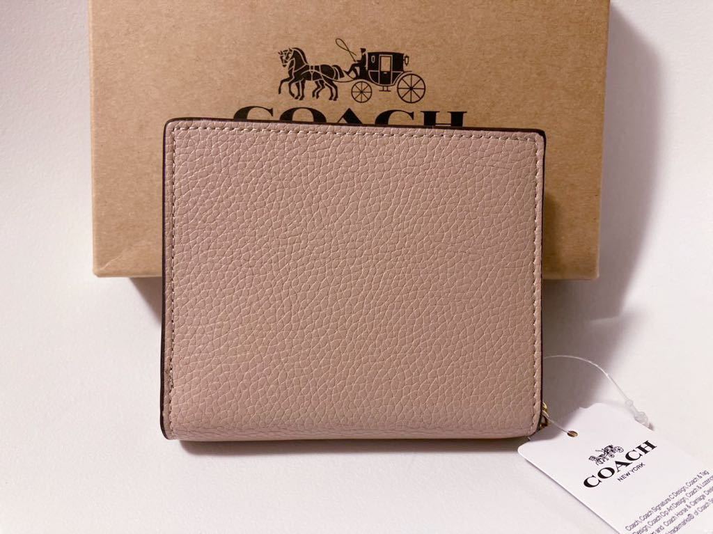 COACH コーチ 財布 二つ折り財布 新作 ピンクベージュ COACH コーチ 財布 二つ折り財布 新作 ピンクベージュ