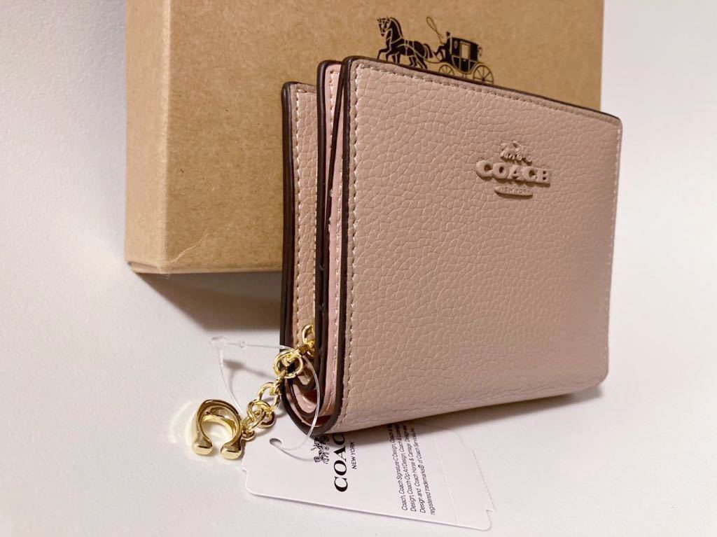 COACH コーチ 財布 二つ折り財布 新作 ピンクベージュ COACH コーチ 財布 二つ折り財布 新作 ピンクベージュ