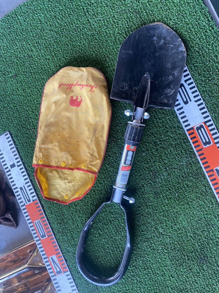  free shipping gold Zojirushi mobile spade folding spade spade shovel urgent hour at the time of disaster 