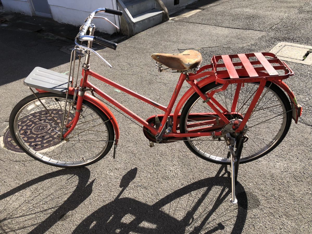 J2 丸石 難あり 郵便自転車 走行可能 動作品 自転車 昭和レトロ 大阪発 引き取り可/家財便Eランク _画像1