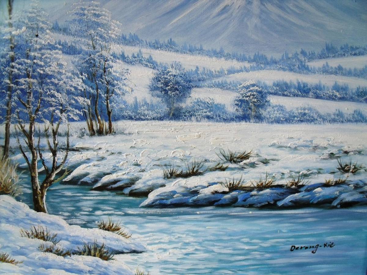 富士山絵画 油絵 風景画 富士北麓からの富士山　NO1　12号　現品限定の特別価格です。_画像10