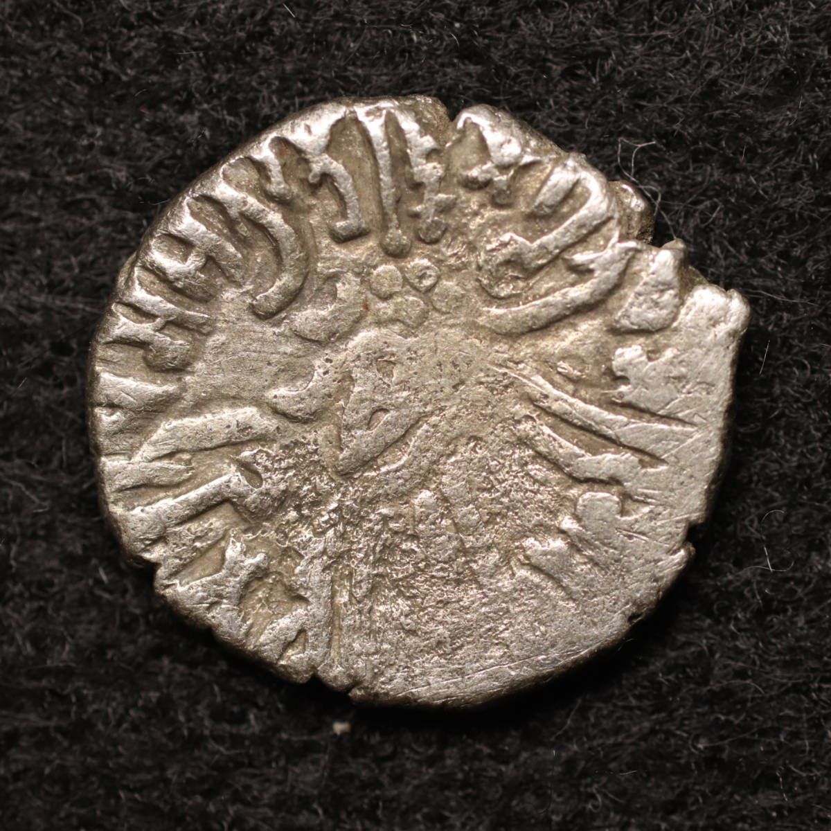 インド・スキタイ王国 西クシャトラパ ルドラシムハ3世時代 ドラクマ銀貨（388-415年）[E1367]古代ギリシャコイン,古代ローマ_画像2