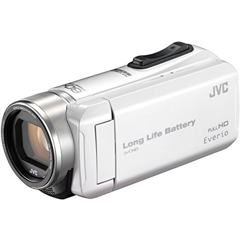 JVC ビデオカメラ Everio R 耐低温 耐衝撃 長時間内蔵バッテリー 内蔵メモリー32GB パールホワイト GZ-F200-W_画像1