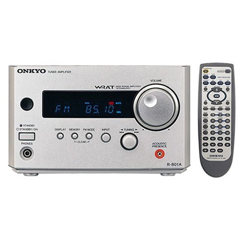 ONKYO INTEC155 FM/AMチューナーアンプ 24W+24W R-801A(S) /シルバー