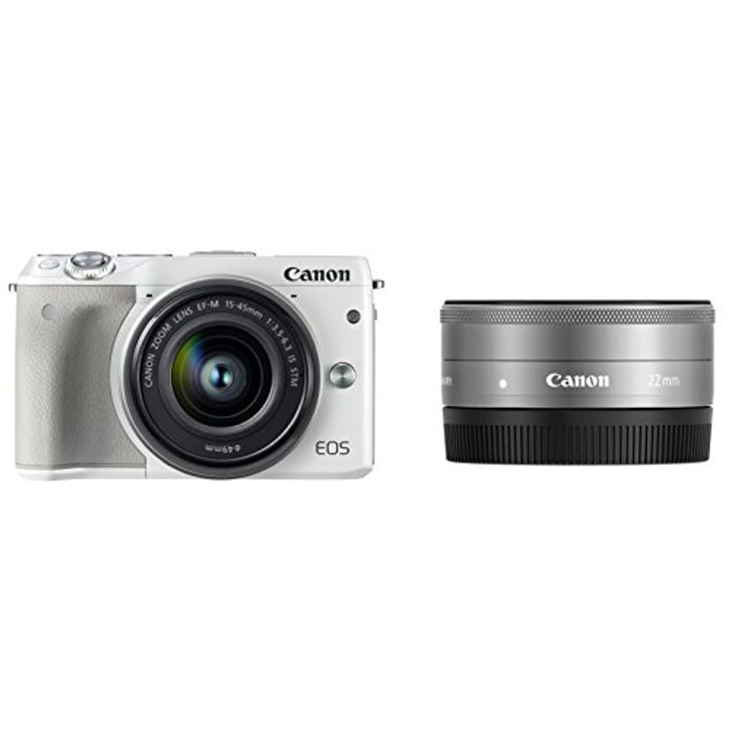 Canon ミラーレス一眼カメラ EOS M3 ダブルレンズキット(ホワイト) EF-M15-45mm F3.5-6.3 IS STM EF 