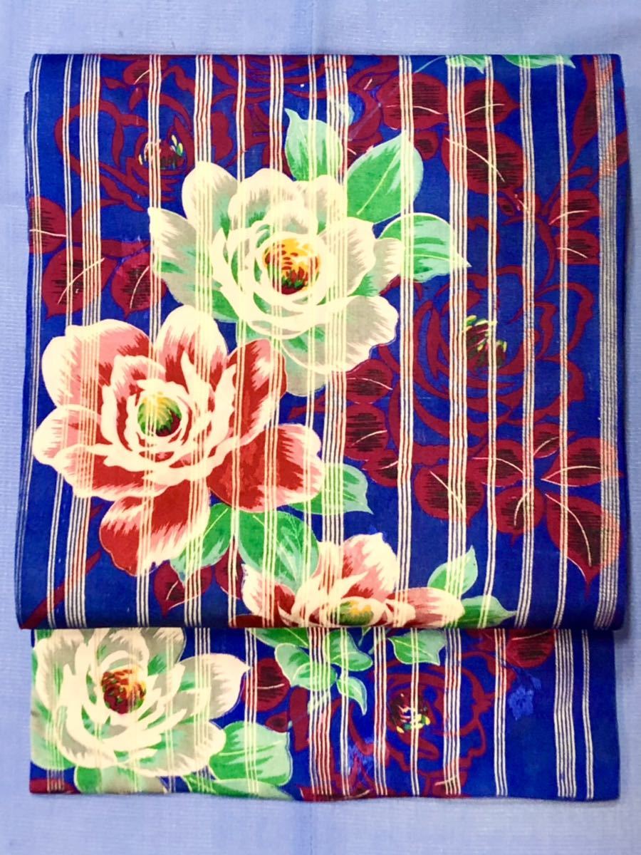 アンティーク 丸帯 夏帯 絽 鯉のぼり 薔薇 刺繍 正絹 | www.avredentor