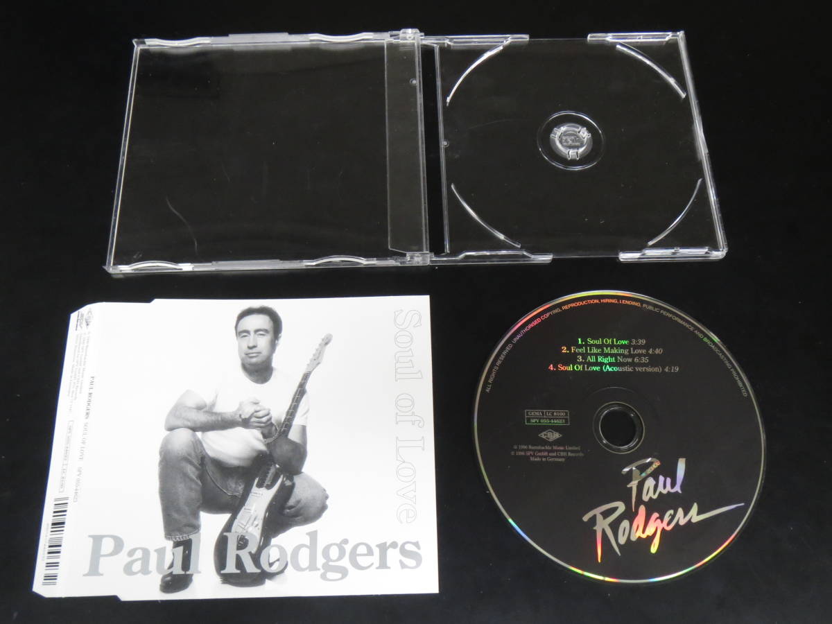 Paul Rodgers - Soul of Love 輸入盤シングルCD（ドイツ　SPV 055-44623, 1996）_画像2