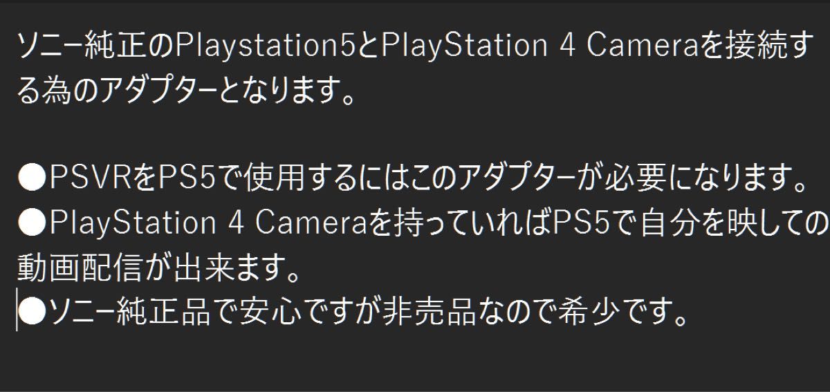 PlayStation camera 純正アダプター