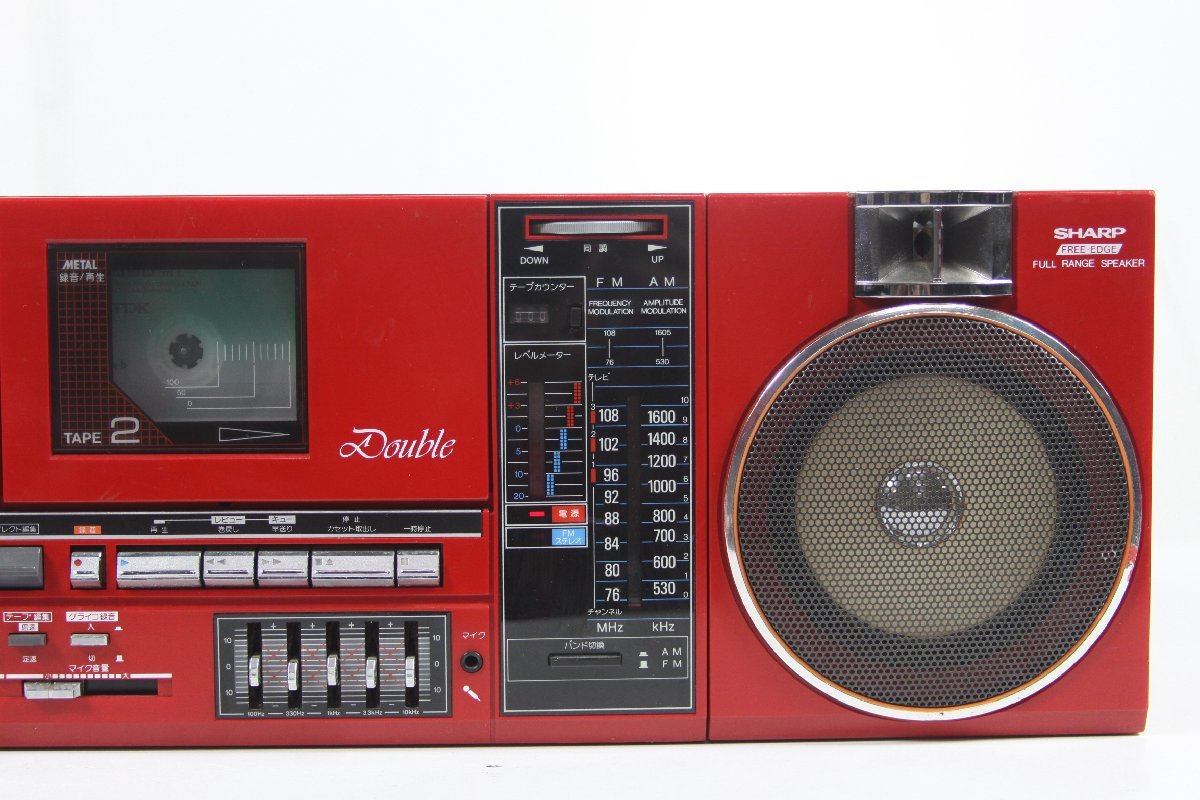 SHARP QT-88 ダブルカセット ラジカセ FM/AMラジオ テーブル