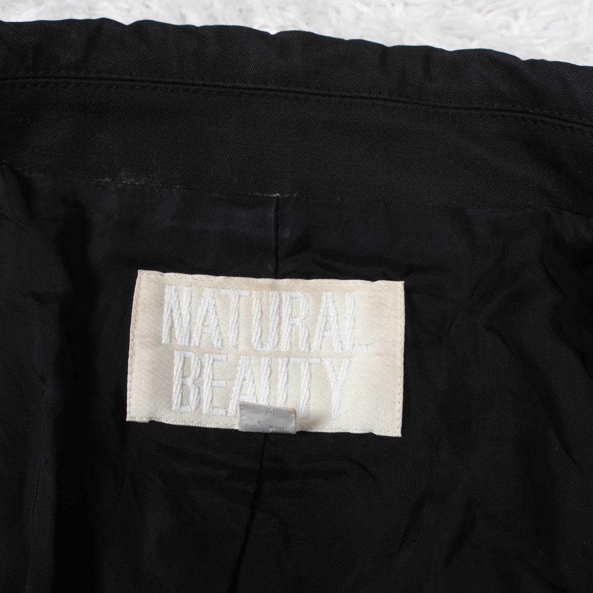 Y6595*最高級☆NATURAL BEAUTY ナチュラルビューティー☆極上コットン☆ジャケット☆黒ブラック_画像6