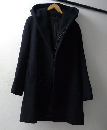 ◆JUN HASHIMOTO ジュンハシモト 美品 WRAP COAT 良質 ラップ メルトン ウール コート3 定価11万ほど 11011720001 サイズ3_画像4