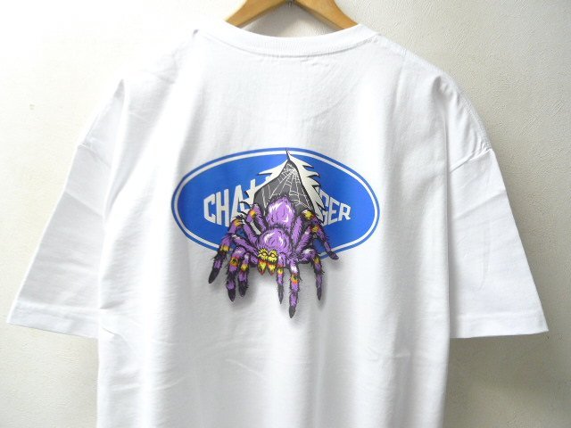 ◆CHALLENGER チャレンジャー　2022　新品タグ付き　LOGO SPIDER TEE スパイダー＆ロゴプリント Tシャツ 白 サイズXL_画像5