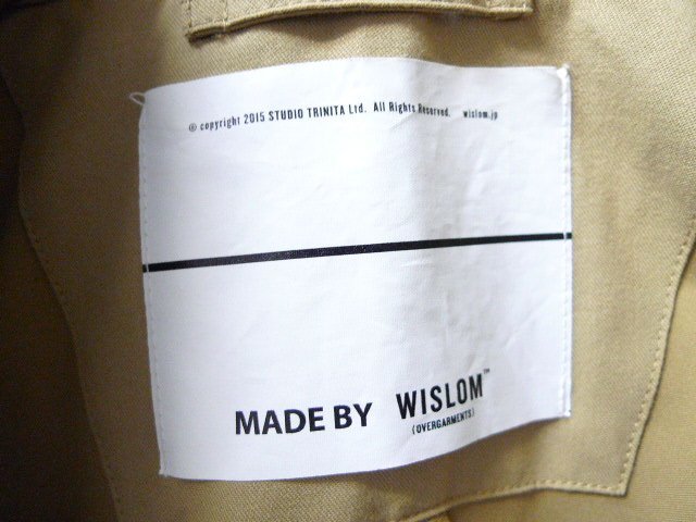 MADE BY WISLOM × BEAMS / 別注 20ss ビームス マウンテン パーカー ベージュ サイズM 美 定価４１８００円の画像5