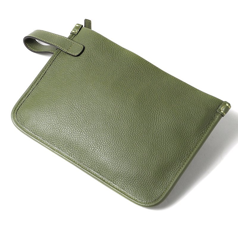 ◆【Fortu milano(フォルツミラノ)/グレインカーフレザークラッチバッグ セカンドバッグ ストラップベルト付き(HENRY POUCH)】[ftm2140222]_画像2