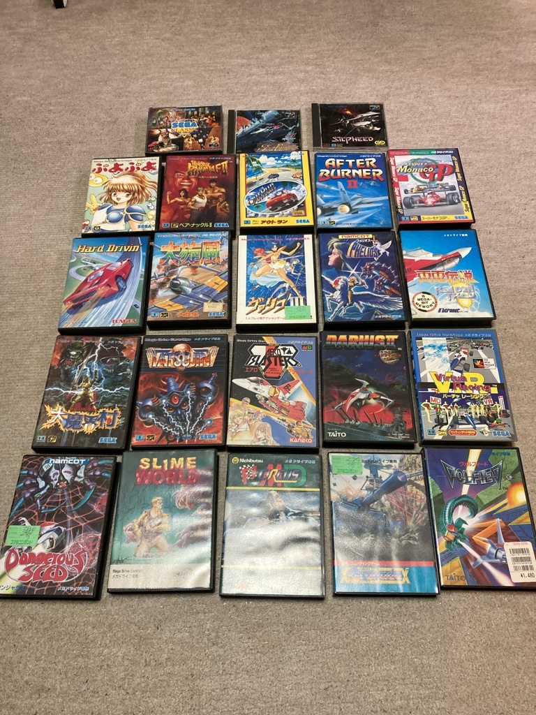 メガドライブ および メガCD用 ソフト (カセット/CD-ROM) 23本 セット 動作未確認