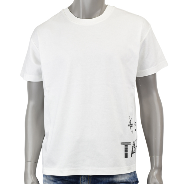 誠実 新品【2サイズ】TATRAS タトラス MONTUNO モントゥノ ロゴ プリント Tシャツ/ホワイト/MTKE22S8026-M WHITE 文字、ロゴ