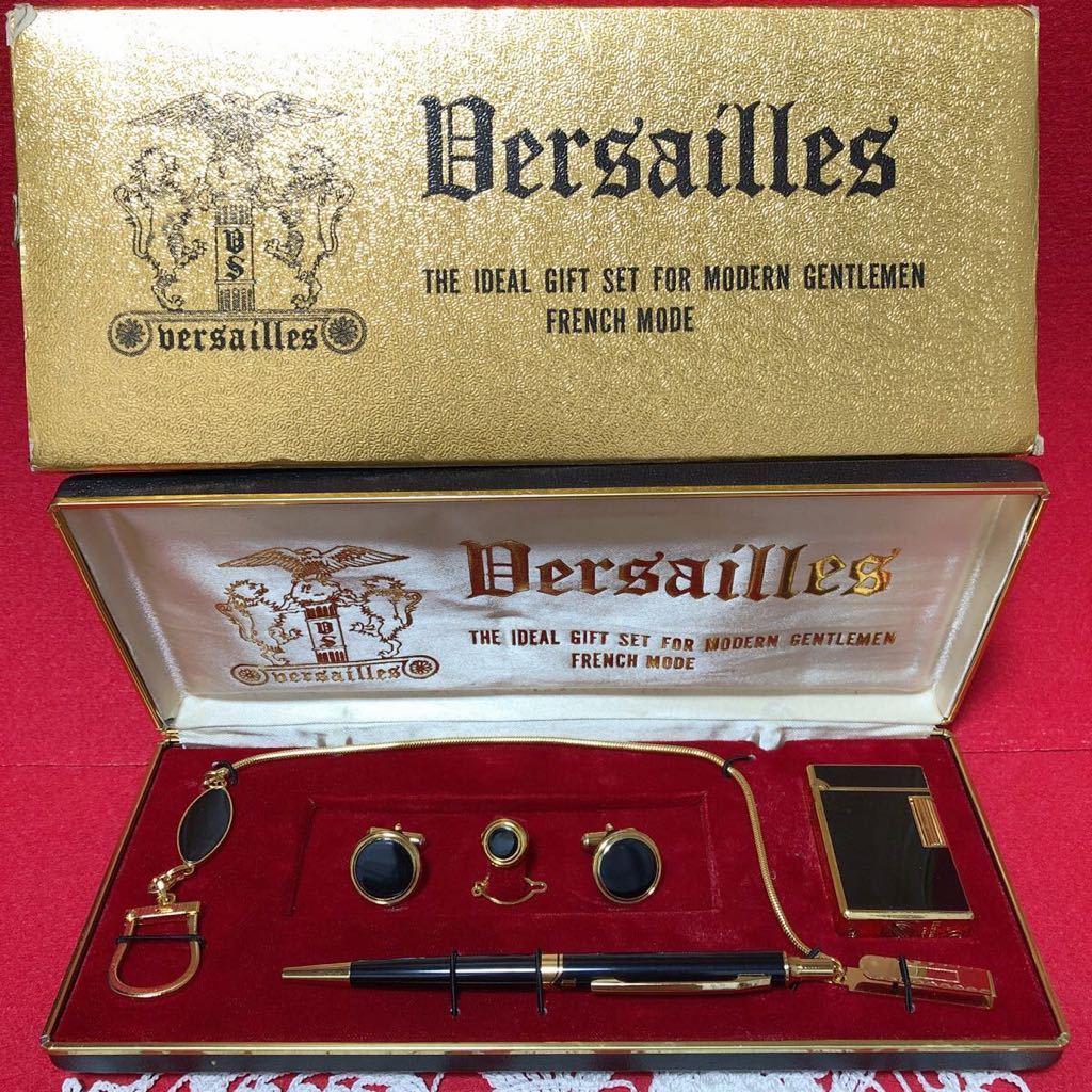 ヴィンテージ Bersailles ヴェルサイユ ライター カフス メンズ小物 紳士小物 セット未使用 保管品の画像1