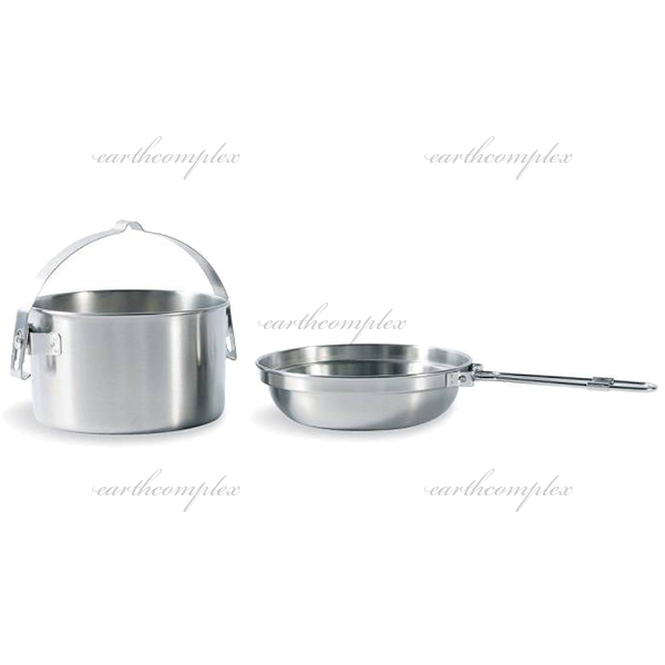 新品│送料無料│Tatonkaタトンカkettle1.0ビリーカン（ベイルハンドル式ポット1L）とフライパンのセットステンレス製ブッシュクラフト向け