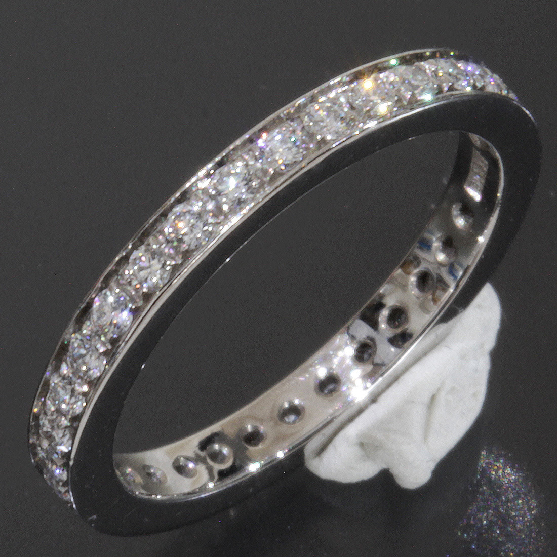 ブルガリ BVLGARI フルエタニティ ダイヤリング 7号 pt950 仕上済○箱