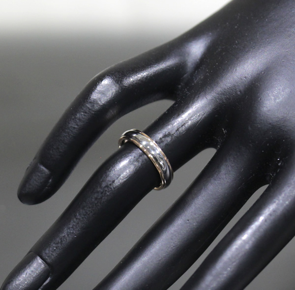 ティファニー TIFFANY&CO. ルシダ バンド リング 6.5号 K18○pt950