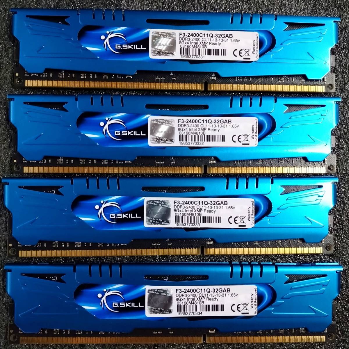 [ used ]DDR3 memory 32GB(8GB4 sheets set ) G.SKILL ARES F3-2400C11Q-32GAB [DDR3-2400 PC3-19200]