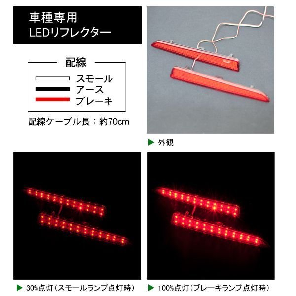 LEDリフレクター タントカスタム L375 L385系 スモール・ブレーキ連動 ブレーキランプ_画像2