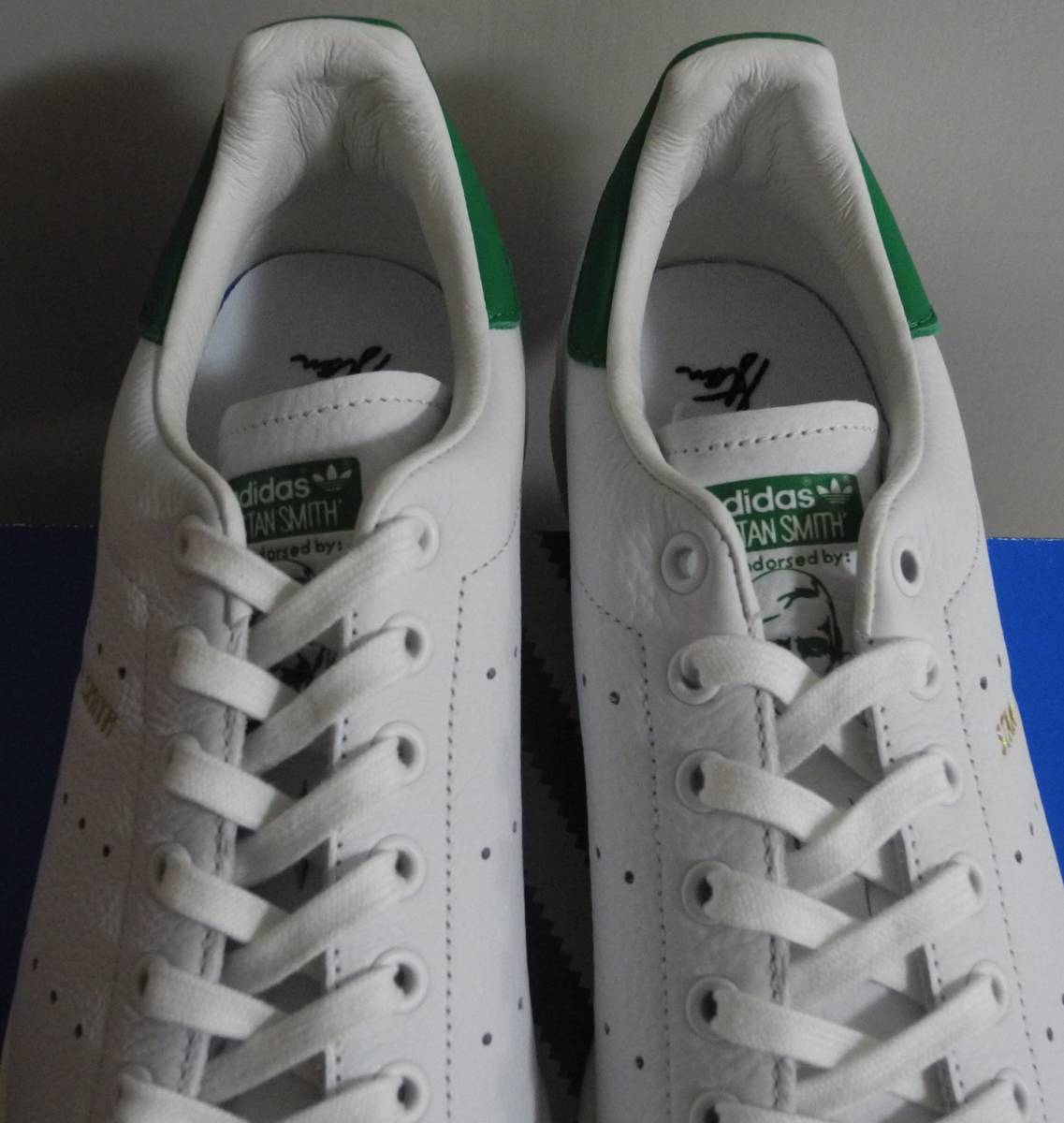  почти новый товар Stansmith 2018 год производства JP27.5cm EF7508 белый × зеленый производство конец натуральный кожа Adidas four ever adidas stansmith forever ограничение 