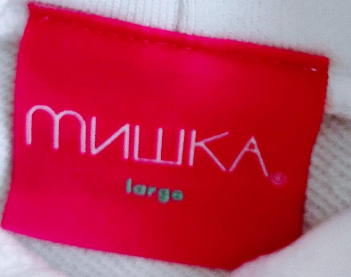 ミシカ MISHKA パーカー 新品未使用 サイズＬ 白 プロレスコラボ レア