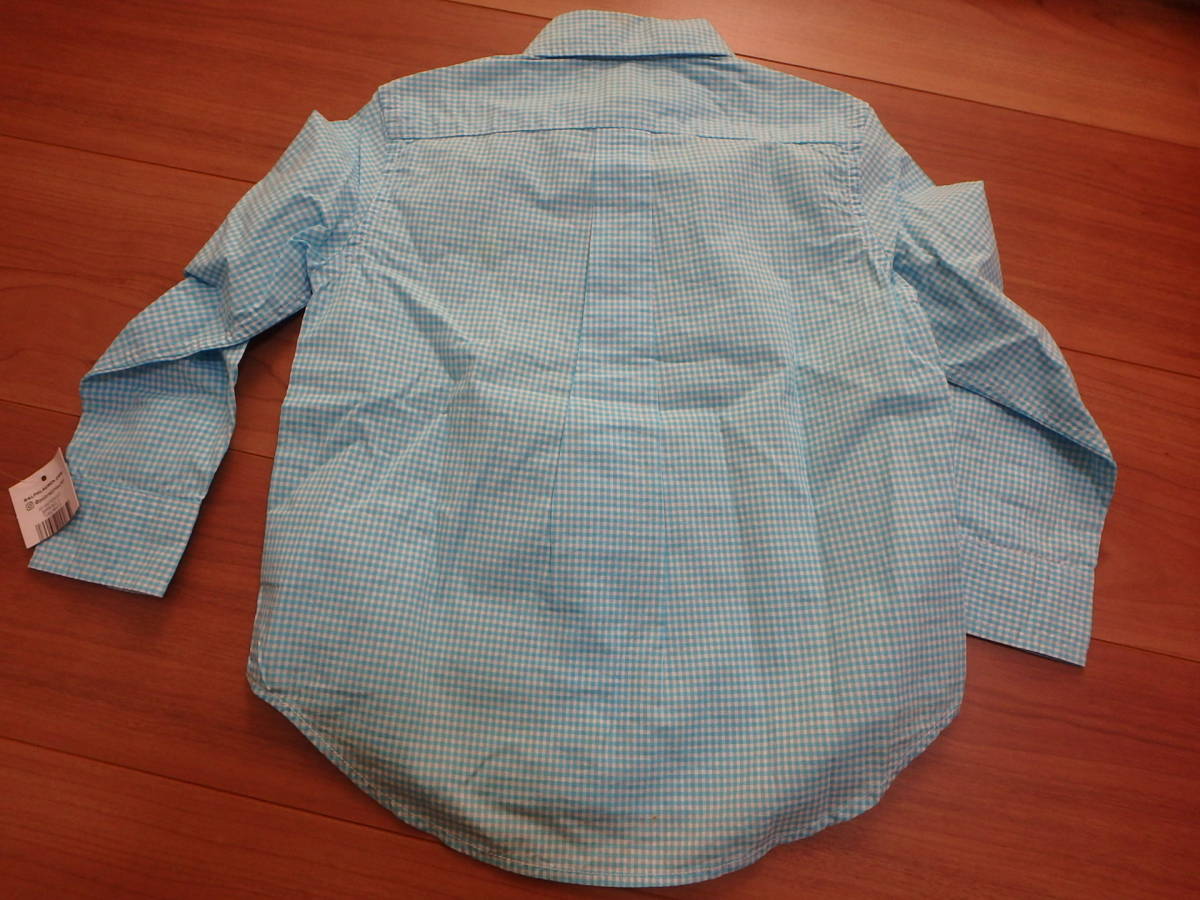 *POLO RALPH LAUREN Ralph Lauren = long sleeve check shirt =2T unused goods dirt equipped 