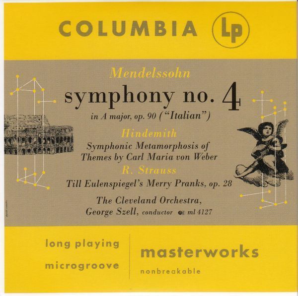 [CD/Columbia]メンデルスゾーン:交響曲第4番イ長調Op.90他/G.セル&クリーヴランド管弦楽団 1947-1951他_画像1