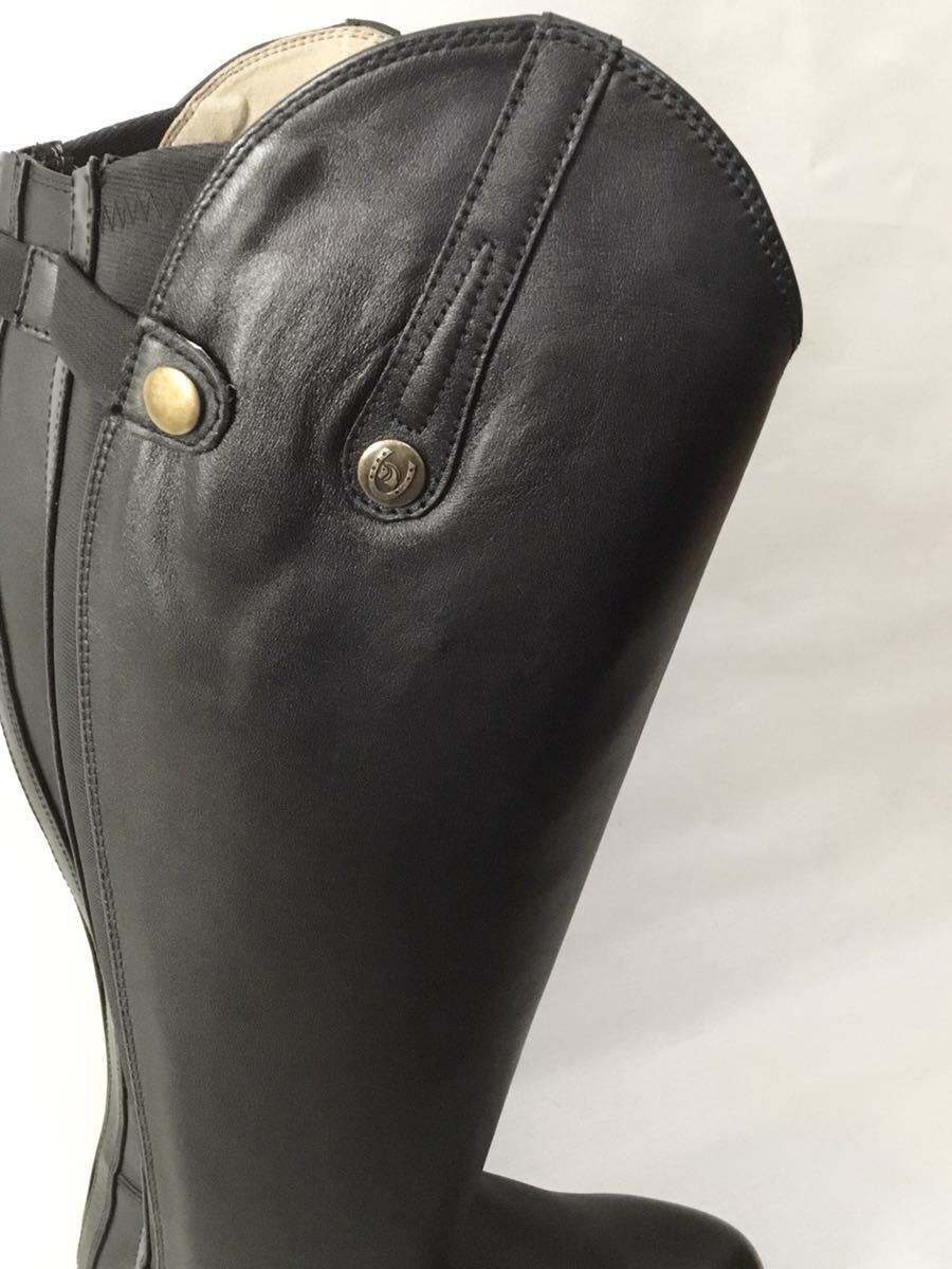 乗馬 ドレスブーツ 黒 43 新品 本革-
