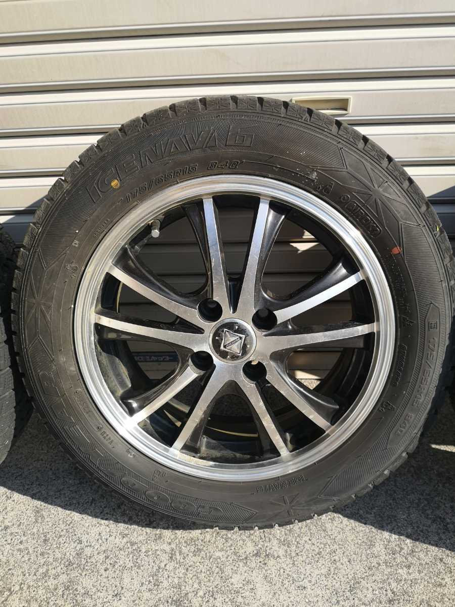 中古ほぼ新品 185 65R15 スタッドレス ホイール 4本セット ホイール