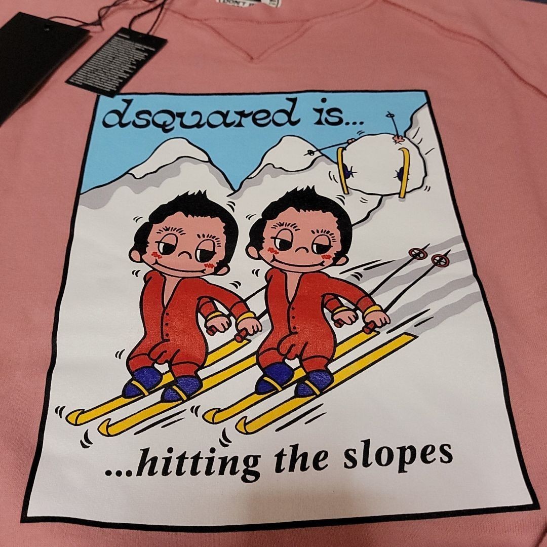 DSQUARED2 hitting the slopes プリント クルーネックスウェット