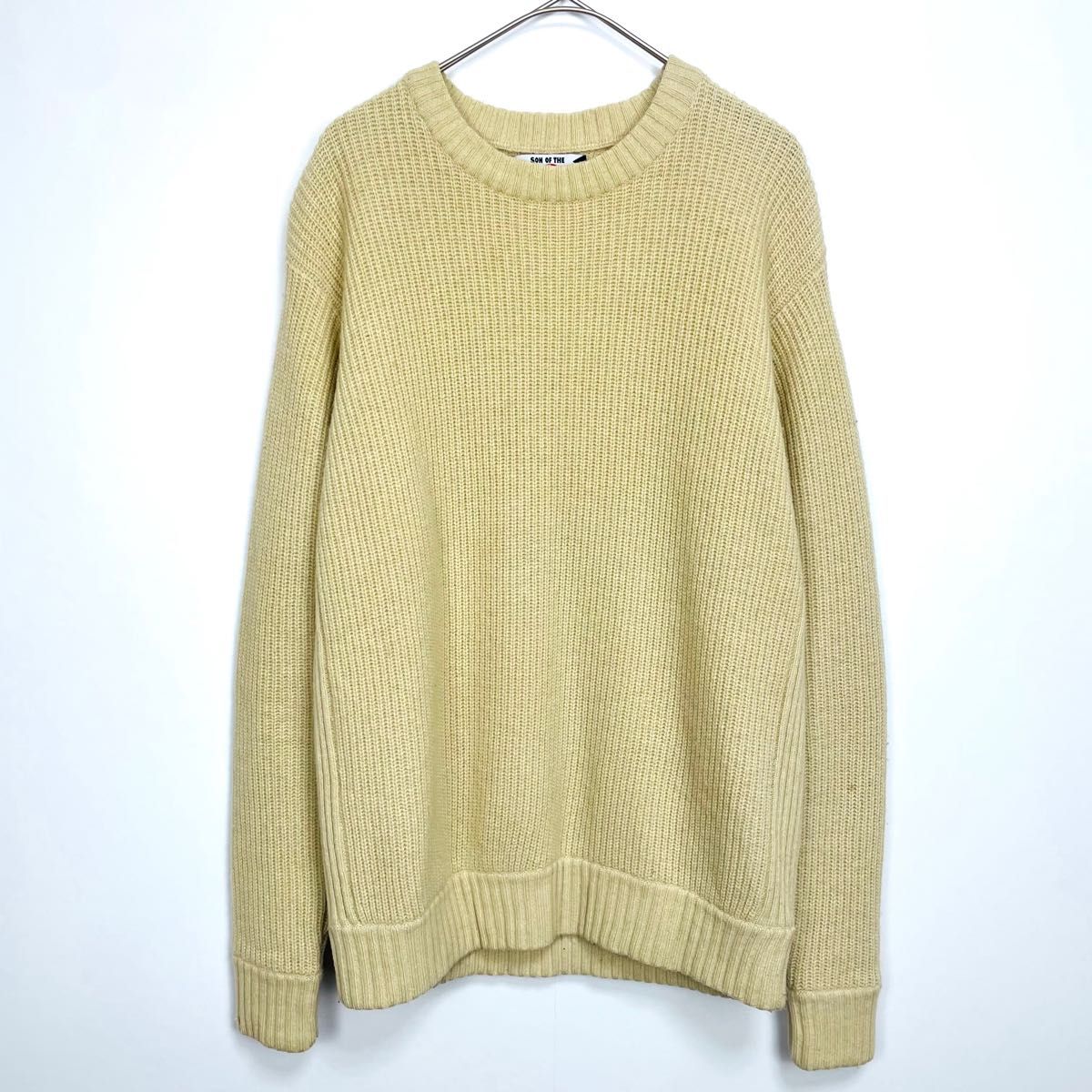 SON OF THE CHEESE サノバチーズ　ARMY KNIT アーミーニット　クルーネックニットセーター　生成り　エクリュ