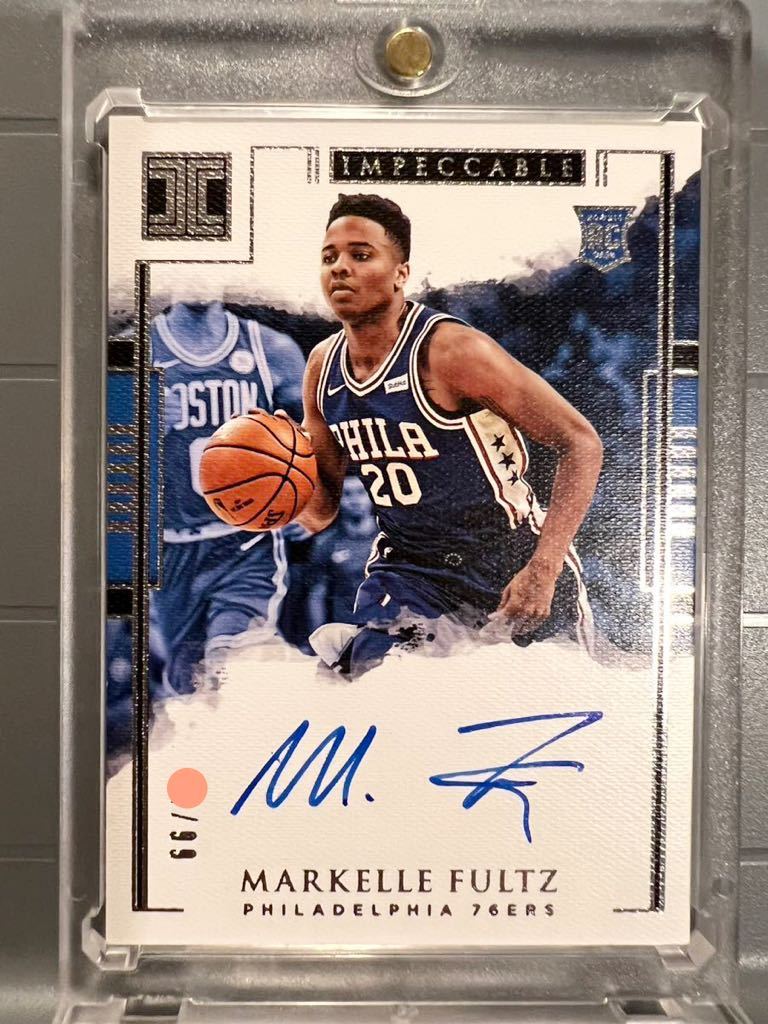 最高級直書/99枚限定 RC Auto 17 Panini Impeccable Markelle Fultz